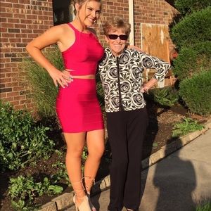 HOT PINK Two piece bandage skirt set💖💗💓